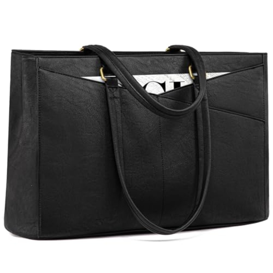 Leather Work Laptop Bag - Vintage Leather Work Tote - Laptop