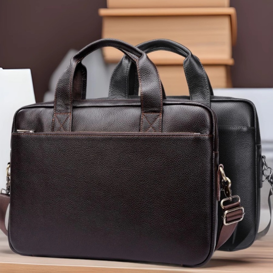 Leather Work Laptop Bag - 【New Arrival】Genuine Leather Briefcase for Men,