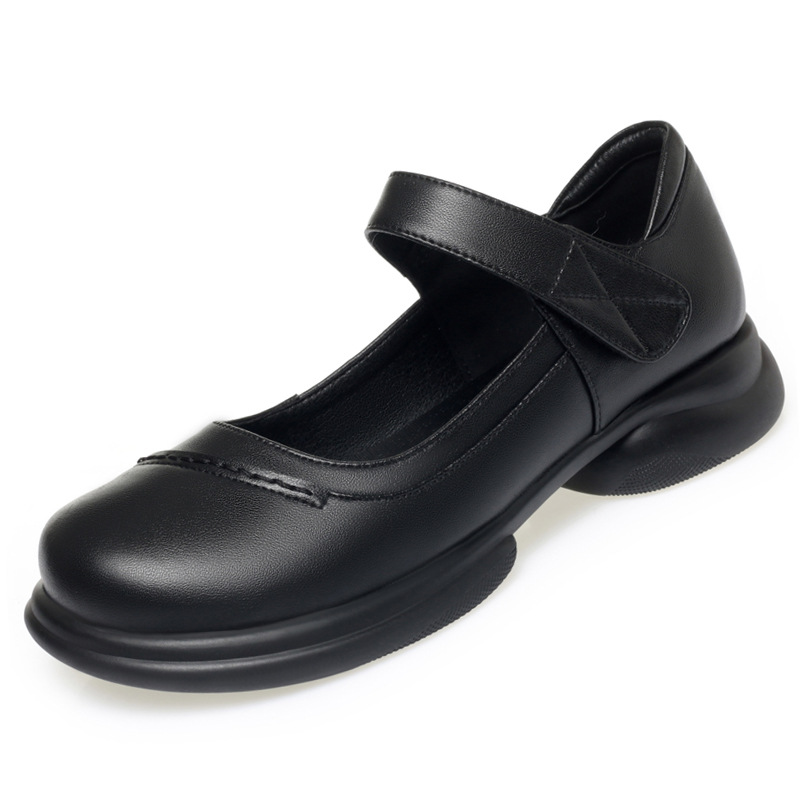 Leather Work Women Shoes - 3.5cm British Style All Match Shallow