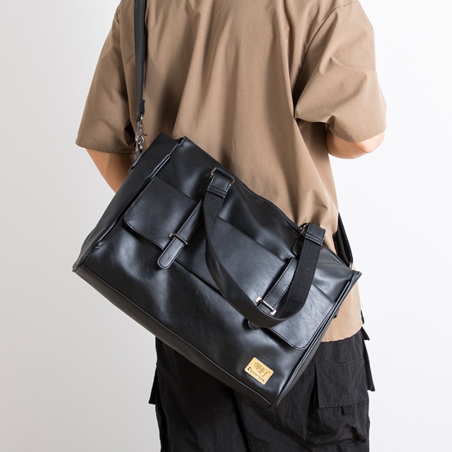 Leather Work Laptop Bag - 【New Arrival】 Men's Vintage Brown Leather