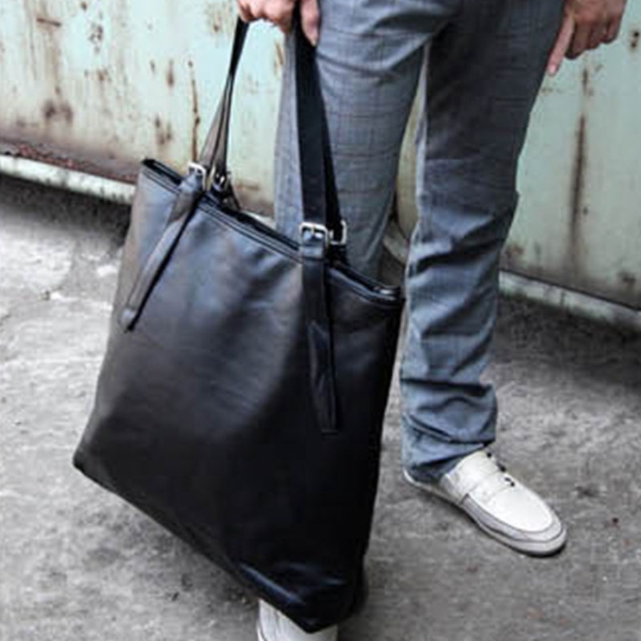 Leather Work Laptop Bag - 【New Arrival】Men's Large Leather Tote Bag,