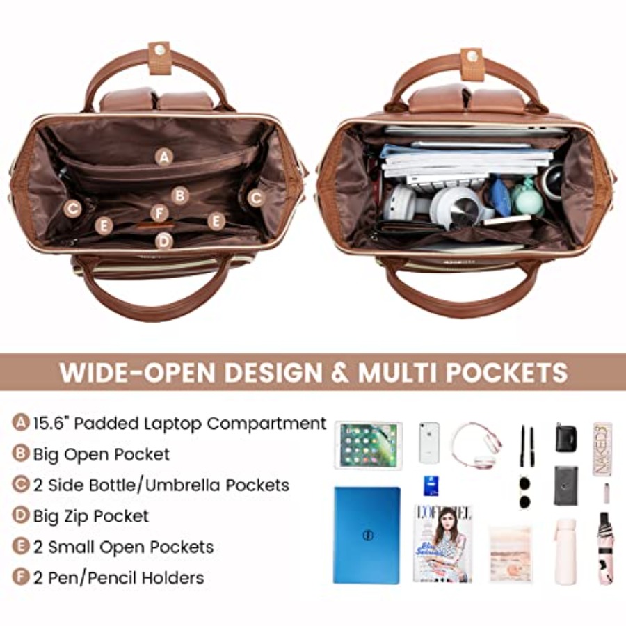 Leather Laptop Backpack for Wo - огляд і ціна Leather Work Laptop Bag