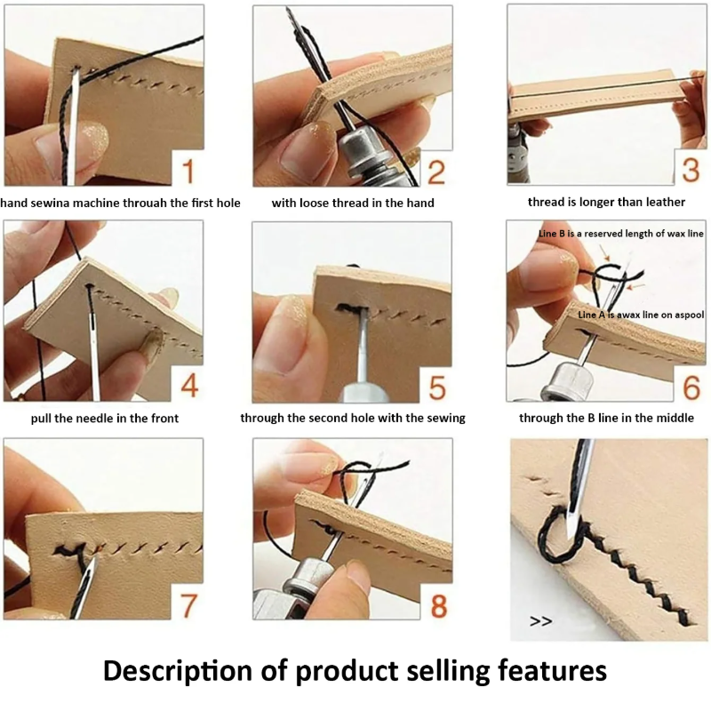 Professional Leather Sewing Aw - огляд і ціна Leatherwork Kit