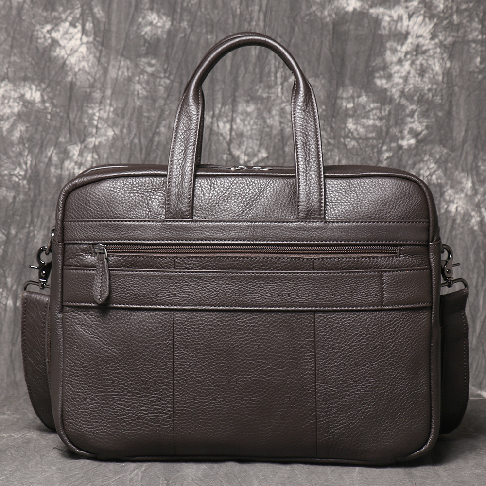 Men's Genuine Leather Briefcas - огляд і ціна Leather Work Laptop Bag