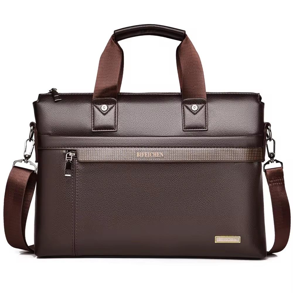 2026 New Men Briefcase High Qu - огляд і ціна Leather Work Laptop Bag