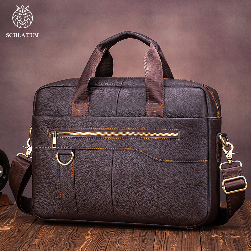 Men's Vintage Genuine Leather  - огляд і ціна Leather Work Laptop Bag