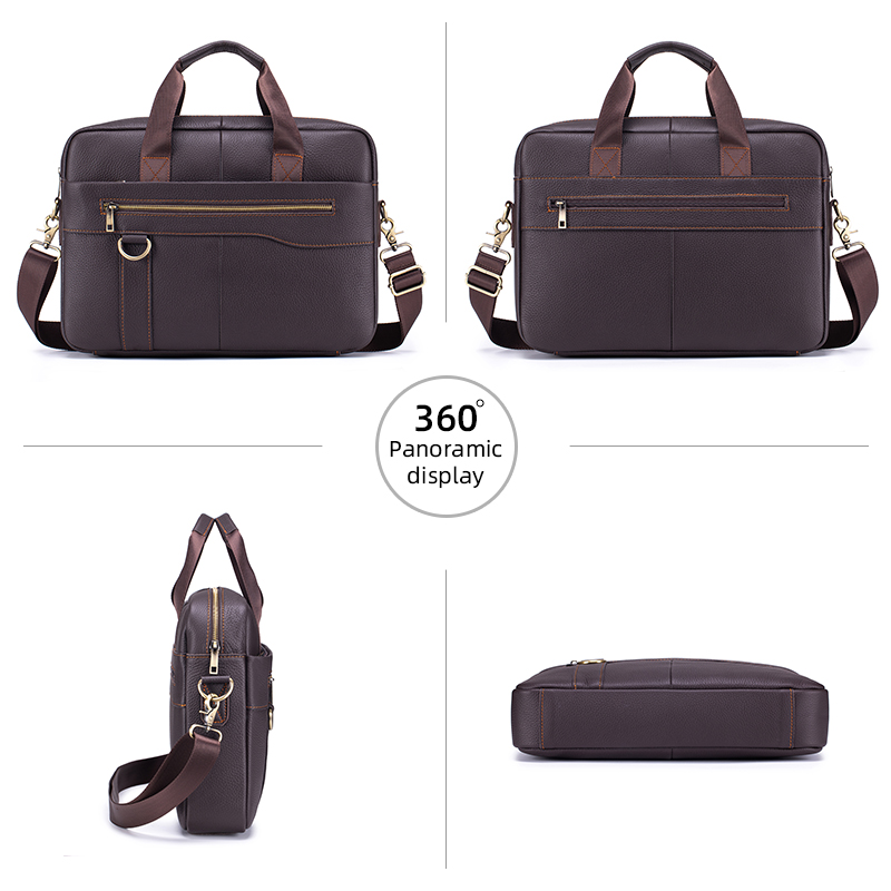 Men's Vintage Genuine Leather  - огляд і ціна Leather Work Laptop Bag