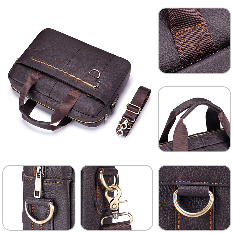 Men's Vintage Genuine Leather  - огляд і ціна Leather Work Laptop Bag
