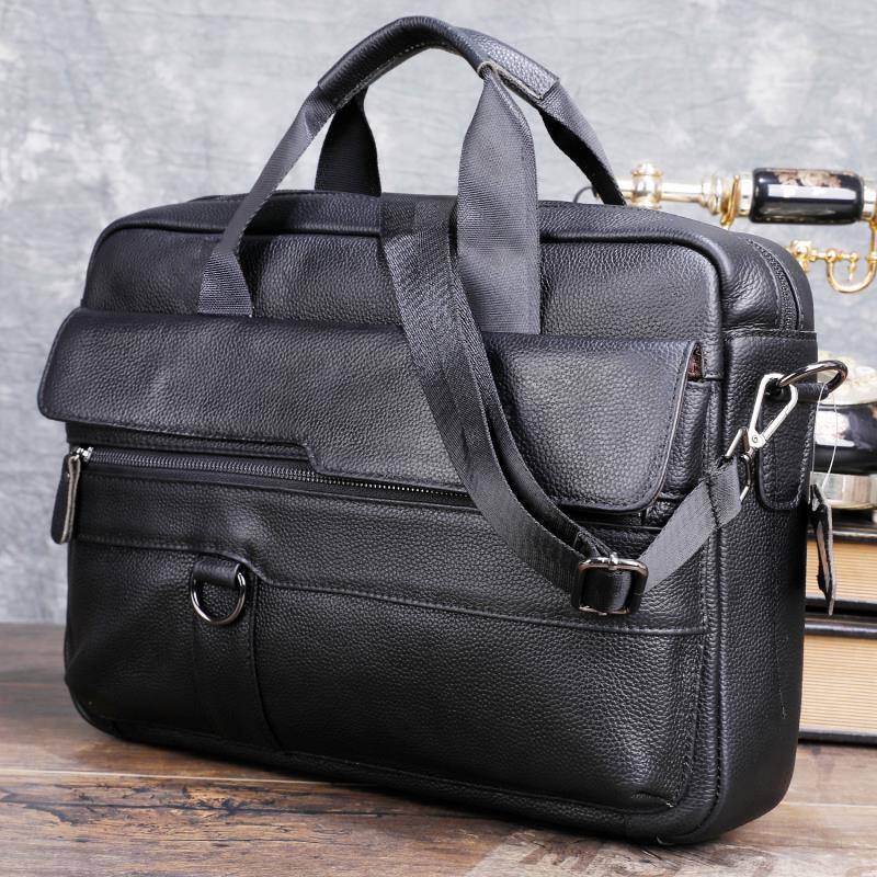 Large Men's Genuine Leather Ha - огляд і ціна Leather Work Laptop Bag