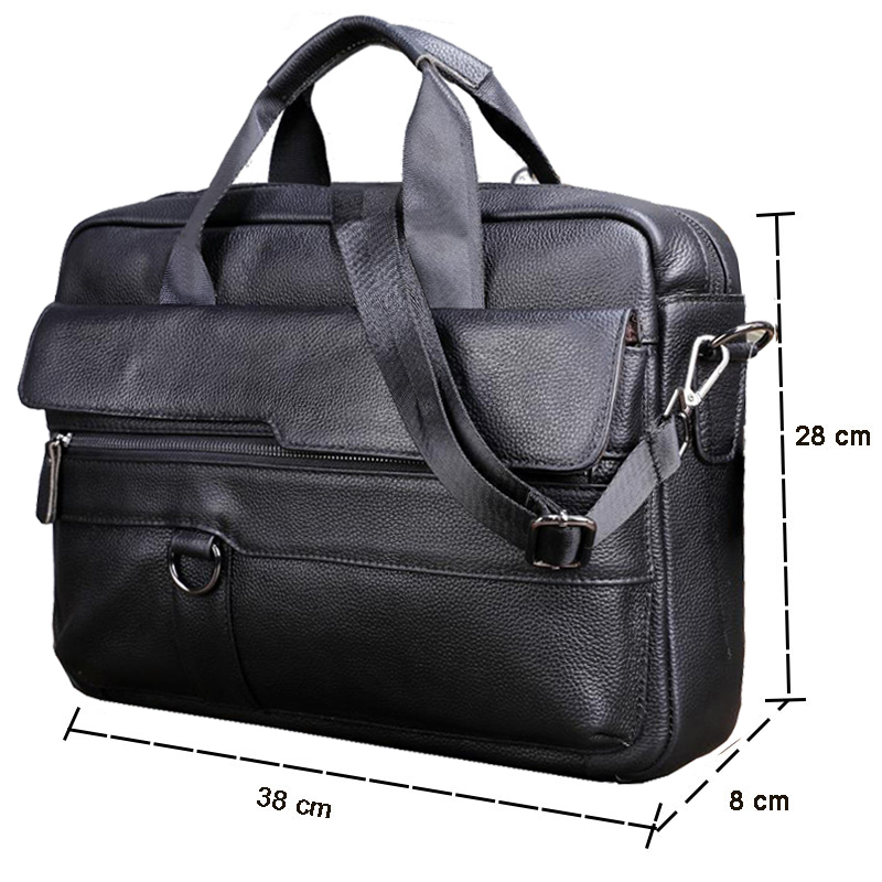 Large Men's Genuine Leather Ha - огляд і ціна Leather Work Laptop Bag