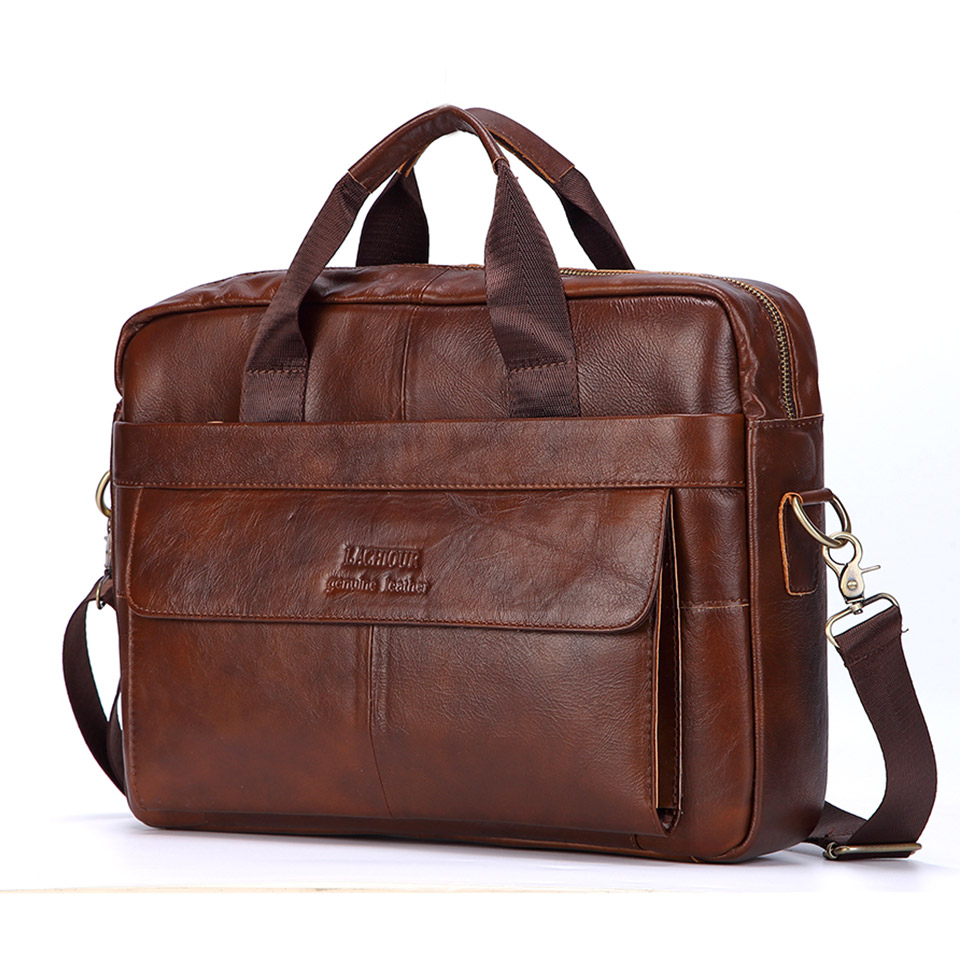Men Genuine Leather Handbag Fa - огляд і ціна Leather Work Laptop Bag