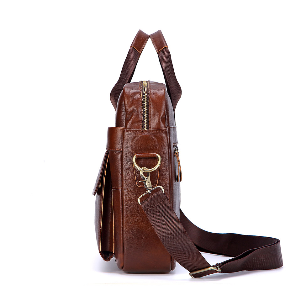 Men Genuine Leather Handbag Fa - огляд і ціна Leather Work Laptop Bag