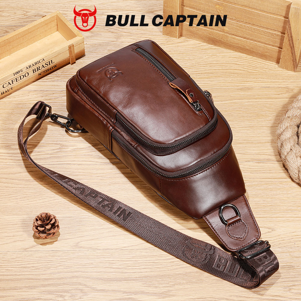 BULLCAPTAIN Genuine Leather Ch - огляд і ціна Leather Work Laptop Bag