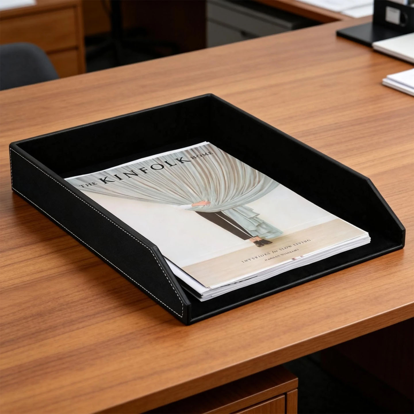 Office Leather File Tray for A - огляд і ціна Leatherwork Desk