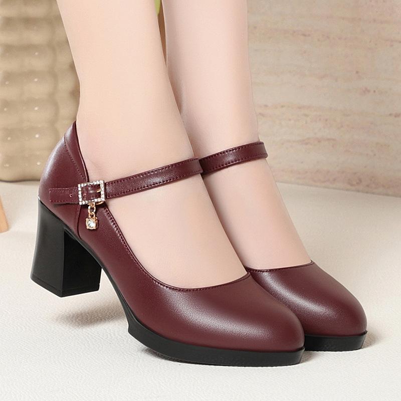 6cm Vintage Quality Shallow Mo - огляд і ціна Leather Work Women Shoes