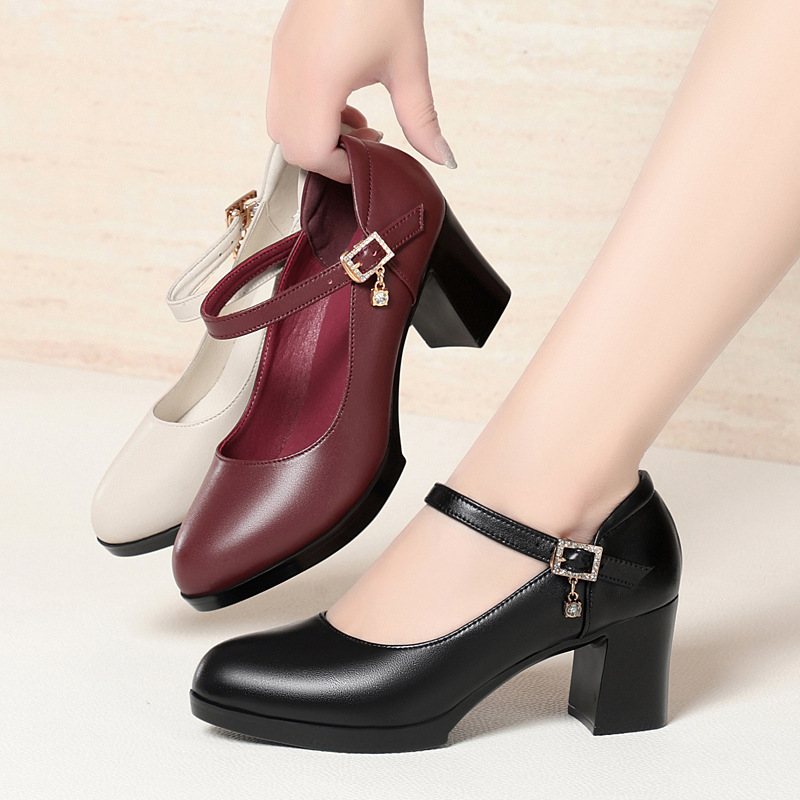 6cm Vintage Quality Shallow Mo - огляд і ціна Leather Work Women Shoes