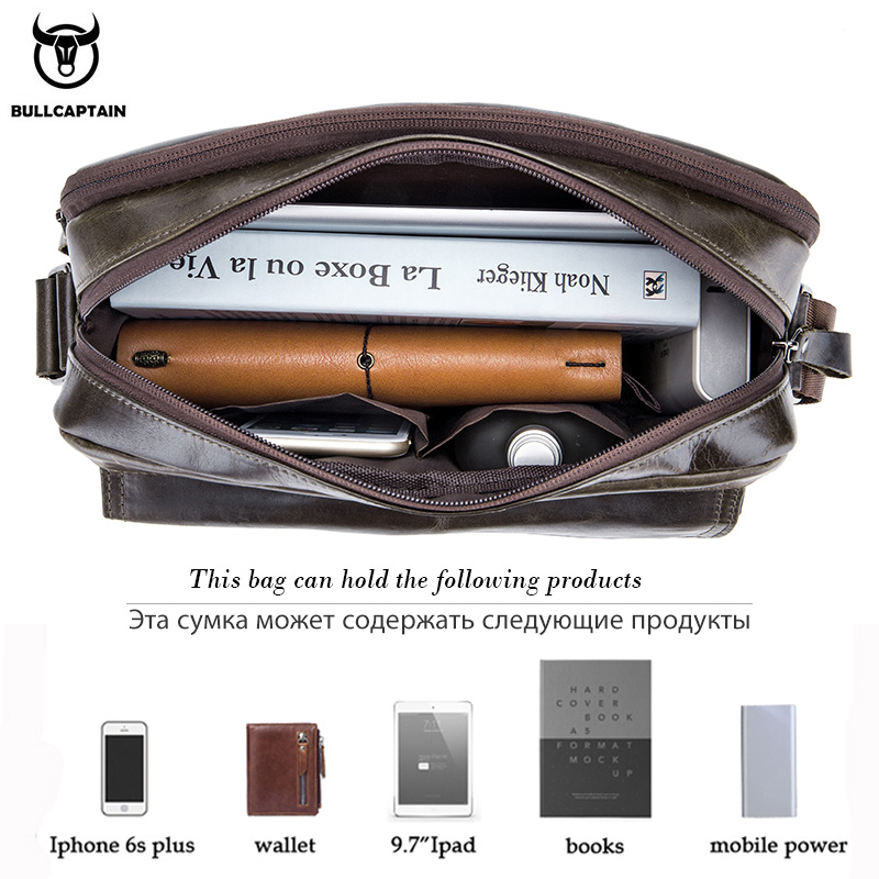 BULLCAPTAIN Genuine Leather Me - огляд і ціна Leather Work Laptop Bag