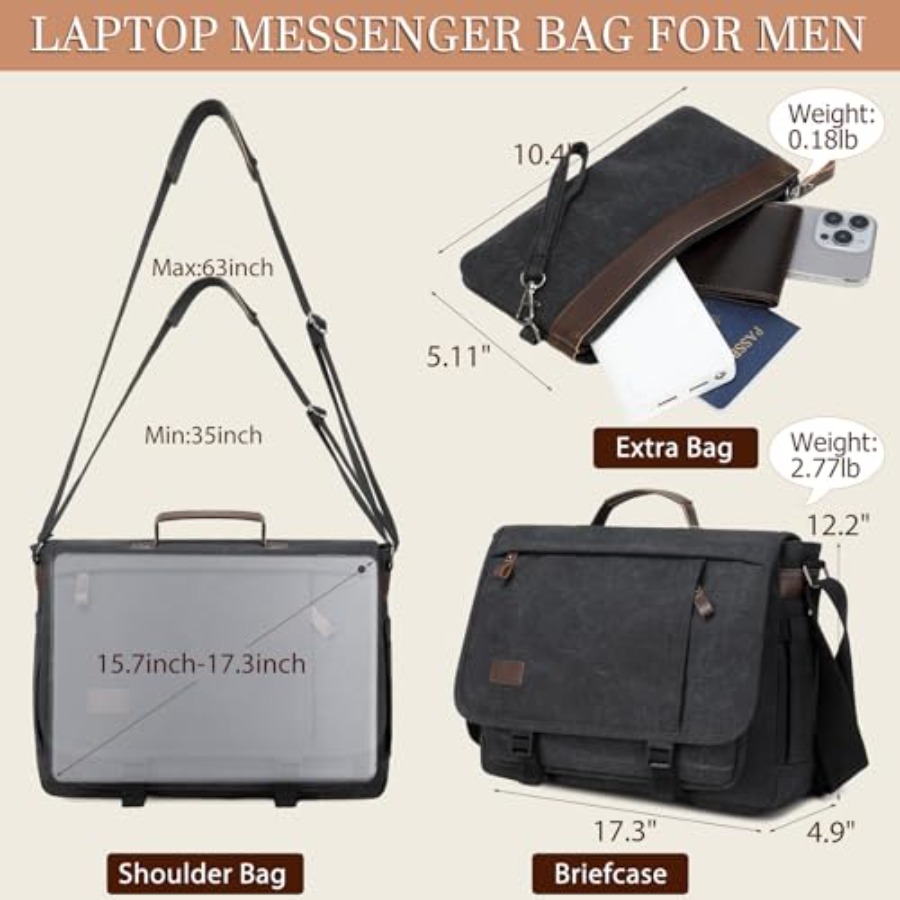 17.3 Inch Messenger Bag for Me - огляд і ціна Leather Work Laptop Bag