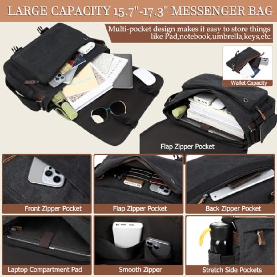 17.3 Inch Messenger Bag for Me - огляд і ціна Leather Work Laptop Bag