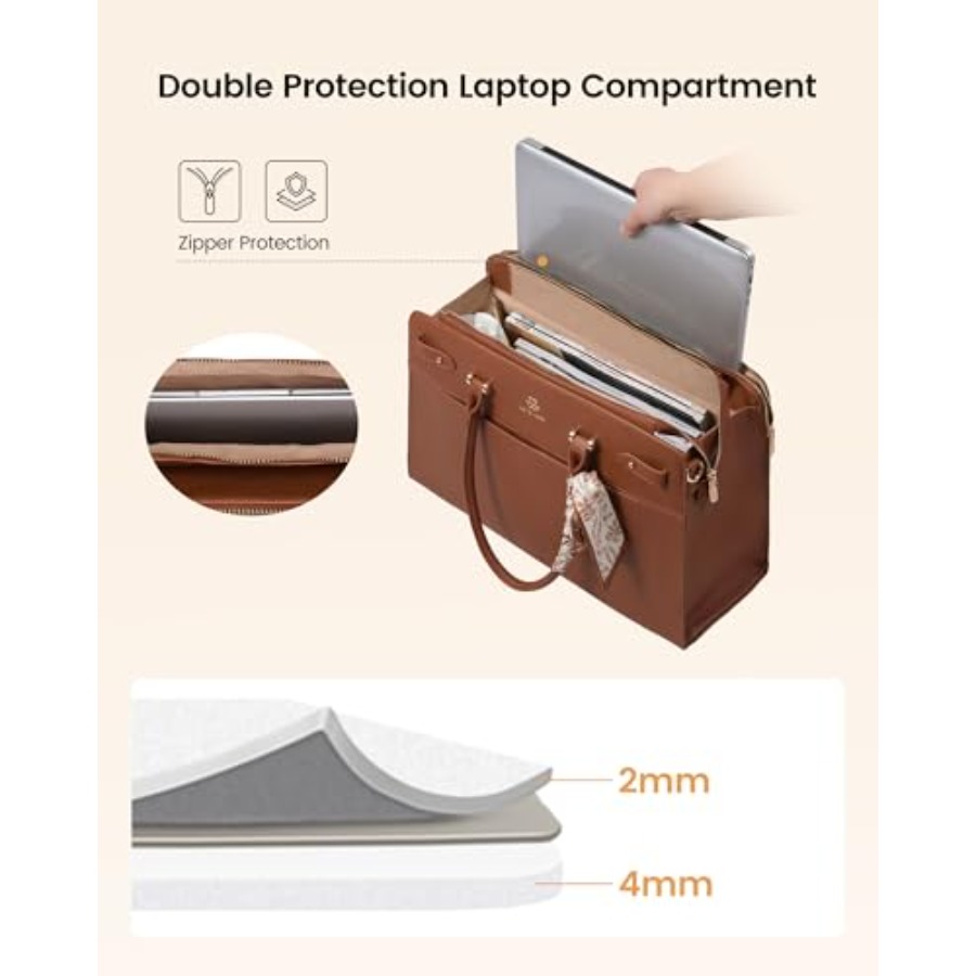 LOVEVOOK Laptop Tote Bag for W - огляд і ціна Leather Work Laptop Bag