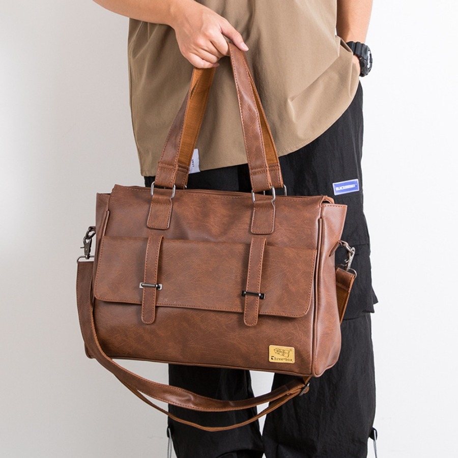 【New Arrival】 Men's Vintage Br - огляд і ціна Leather Work Laptop Bag