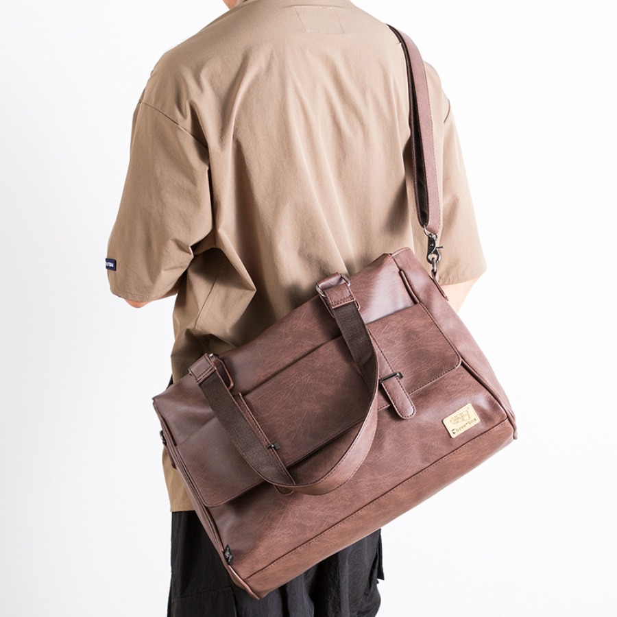 【New Arrival】 Men's Vintage Br - огляд і ціна Leather Work Laptop Bag