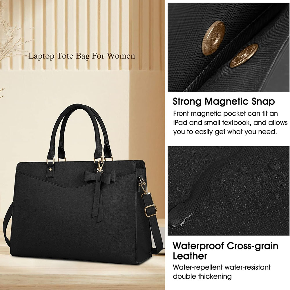 Laptop Bag for Women 15.6 Inch - огляд і ціна Leather Work Laptop Bag