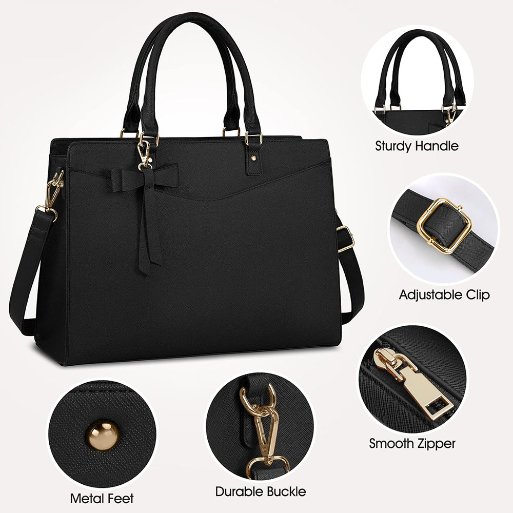 Laptop Bag for Women 15.6 Inch - огляд і ціна Leather Work Laptop Bag