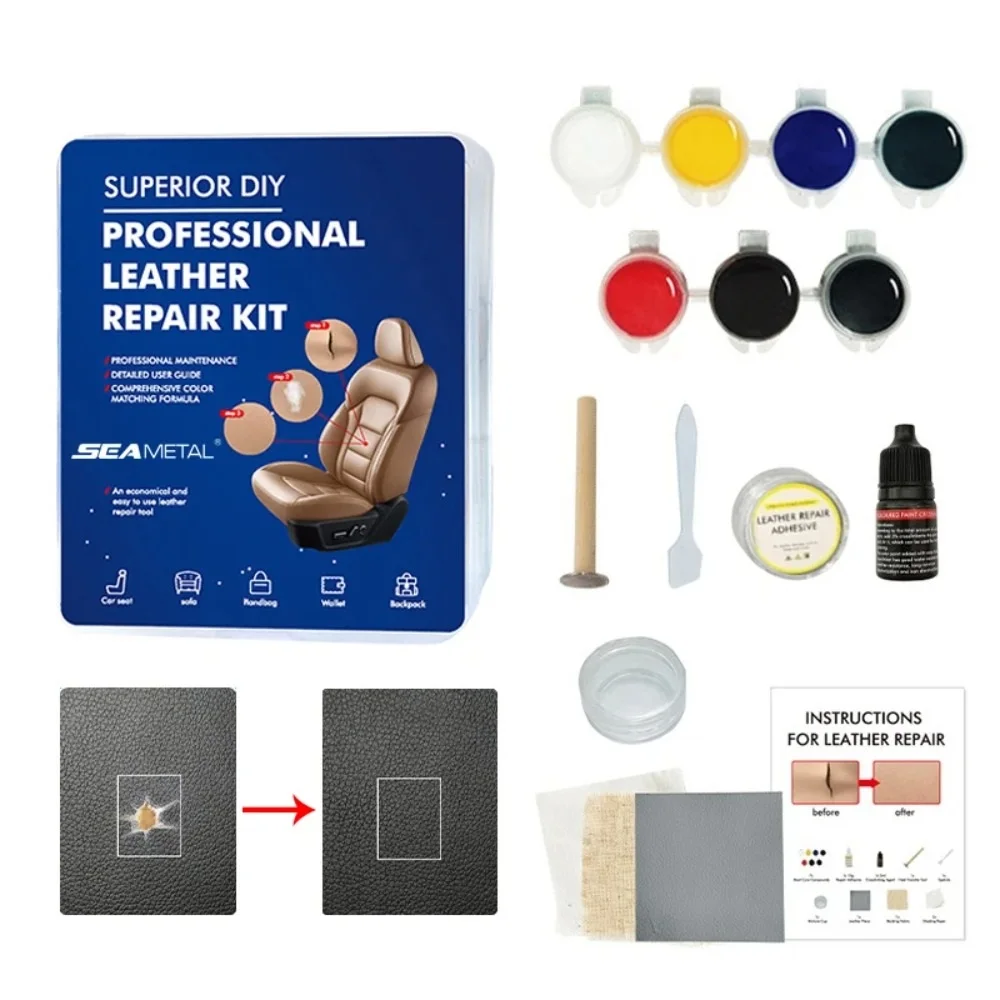 Car Leather Repair Tool Kit 7  - огляд і ціна Leatherwork Kit