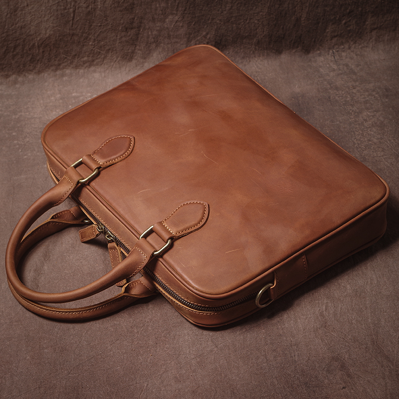 GURO Men Crazy Horse Cowhide B - огляд і ціна Leather Work Laptop Bag
