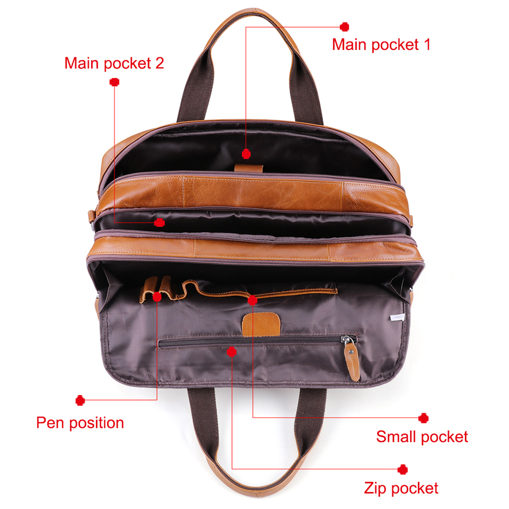 Lachiour 17 inch Laptop Bag Me - огляд і ціна Leather Work Laptop Bag