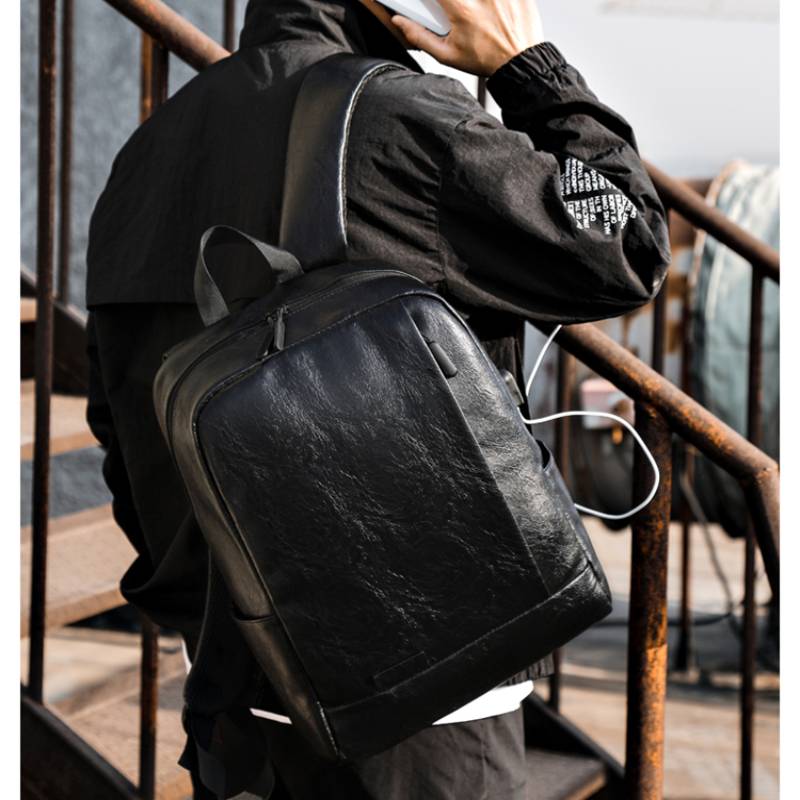 Men Fashionable Backpack PU Le - огляд і ціна Leather Work Laptop Bag