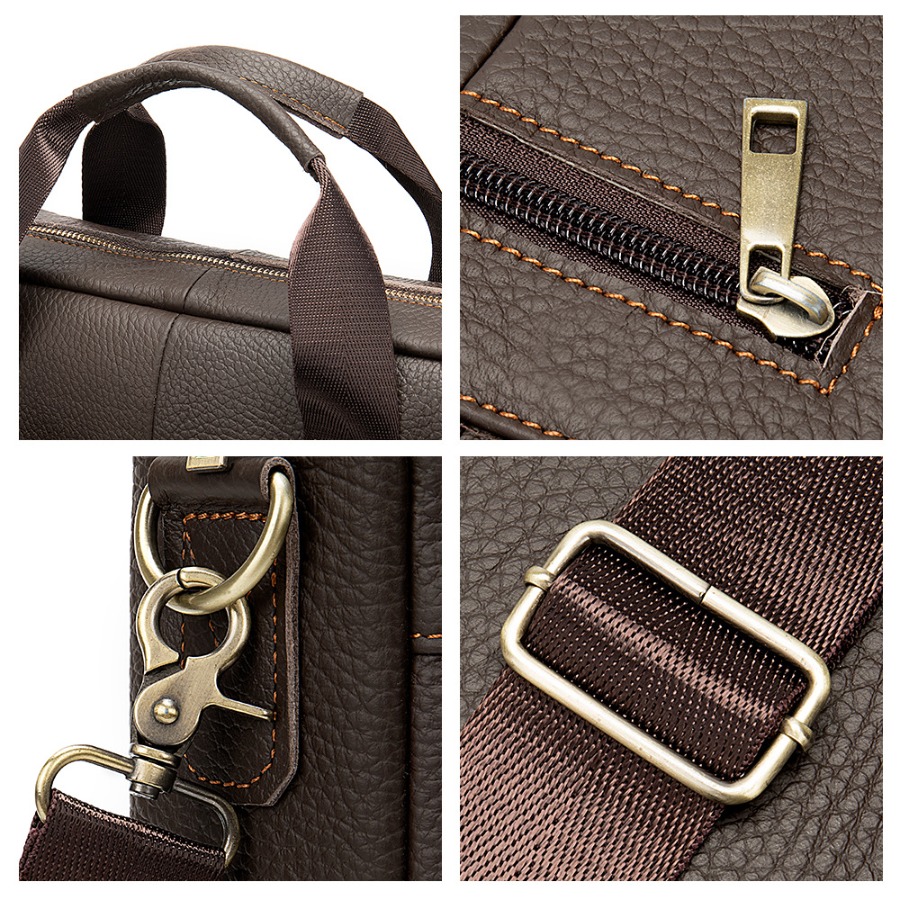 【New Arrival】Men's Genuine Lea - огляд і ціна Leather Work Laptop Bag