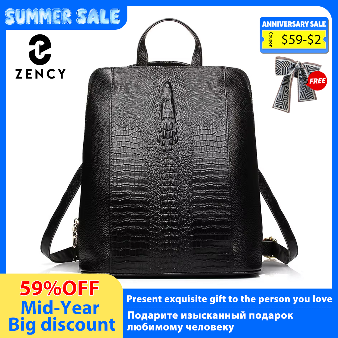 Zency Women's Crocodile Leathe - огляд і ціна Leather Work Laptop Bag